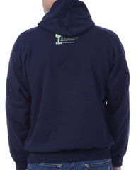 Men's Recycled Hoodie - Navy Blue Pullover - Whale Tail