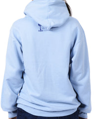 Women's Recycled Hoodie - Cornflower Blue Pullover - Shark Fin